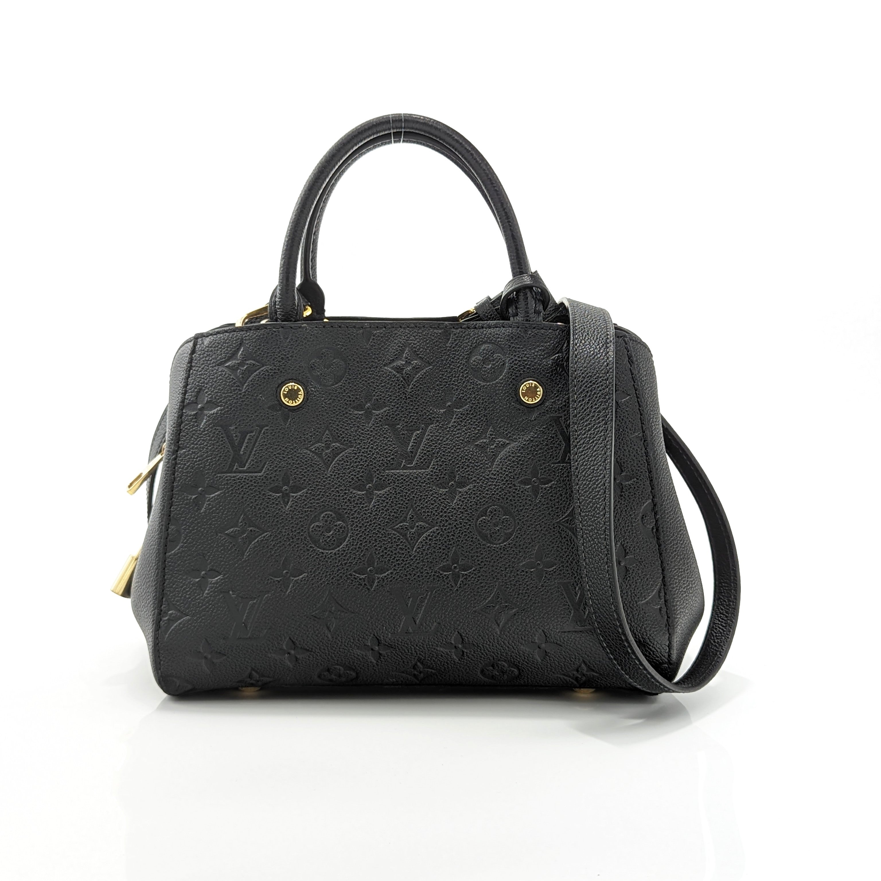 Louis Vuitton Montaigne Black Monogram Empreinte Leather Shoulder