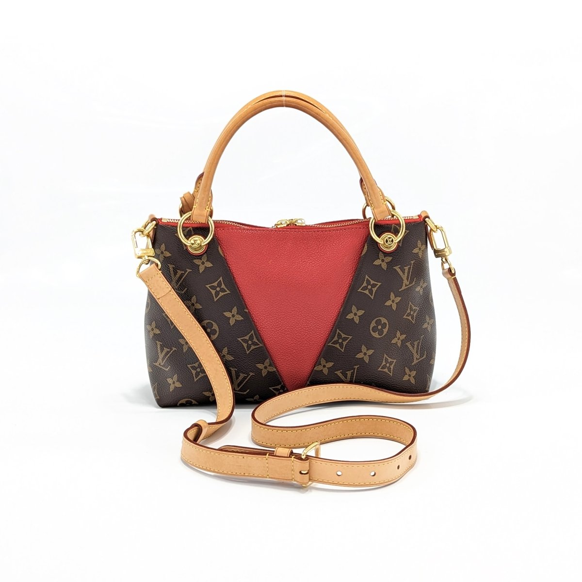 Louis Vuitton Brown Monogram Coated Canvas And Pink And